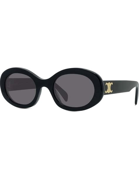 celine eyewear triomphe oval sunglasses|are celine sunglasses polarized.